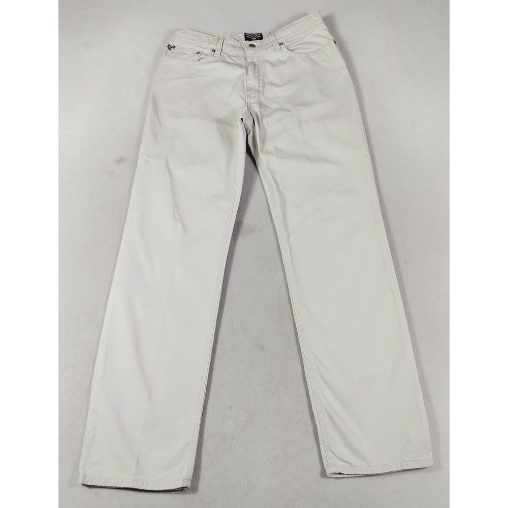 Vintage Polo Jeans Co Ralph Lauren Saturday Jeans Womens 8 Cream Straight Casual